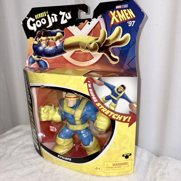 Heroes of Goo Jit Zu X-Men '97 Cyclops Stretchy Action Figure, with Metallic - Picture 3 of 6